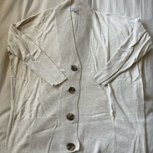 Women's Cream Cardigan Sweater